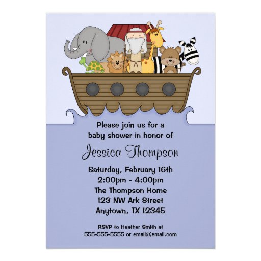 Noah's Ark Baby Shower Invitations
