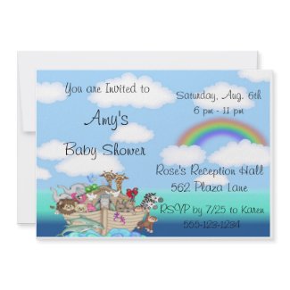 NOAH'S ARK Baby Shower Invitations