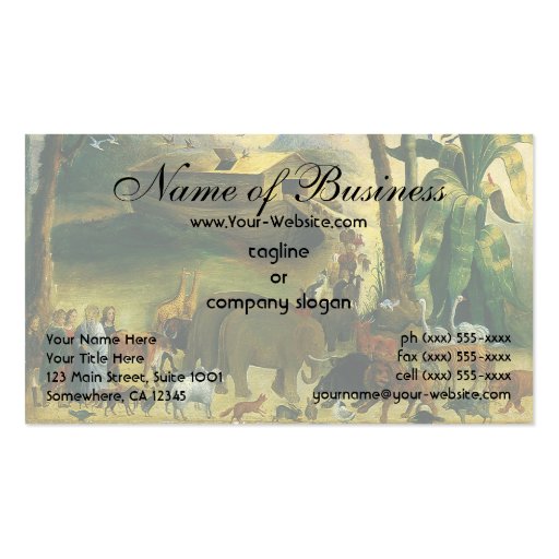 Noah's Ark by Joseph Henry Hidley Business Card (front side)