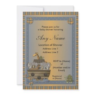 Noah's Ark Baby Shower Invitations