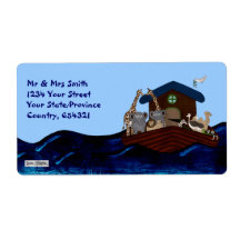 Noah's Ark Custom Shipping Label