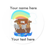 Noah's Ark Customizable Round Stickers