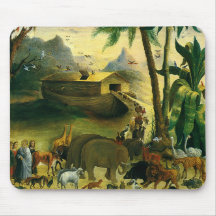 Noahs Ark, Hidley, Vintage Victorian Religious Art Mouse Pads
