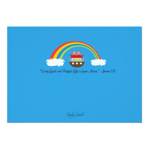 Noah's Ark Invitation - Baby Shower
