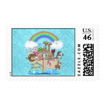 Noahs Ark Postage Stamps for Matching Invitations