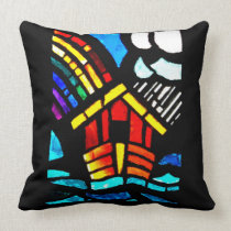 Noah's Ark Stained Glass Pillow pillows