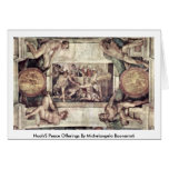 Noah'S Peace Offerings By Michelangelo Buonarroti Greeting Card