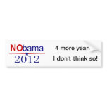 NObama 2012 election Bumper Stickers