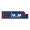 NObama Blue Background bumper stickers by intrepidproductions NObama Blue Background bumper stickers