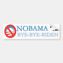 NOBAMA BYE-BYE-BIDEN '12 PEGATINA DE PARACHOQUE