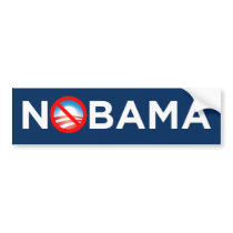 Nobama circle-slash O Logo Bumper Stickers