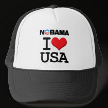 NOBAMA - I LOVE THE USA- AMERICA hats