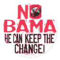 Nobama Keep the Change stickers by YesPoliticsSuck Nobama Keep the Change stickers