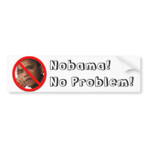 Nobama No Problem Anti-Obama T'shirt bumper stickers