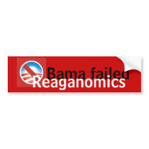 nobama-o-logo, Bama failed, Reaganomics bumper stickers