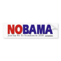 NOBAMA red and blue - Bumper Sticker Long bumper stickers