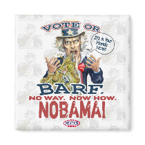 Nobama Vote or Barf Gear magnets by YesPoliticsSuck Nobama Vote or Barf Gear magnets