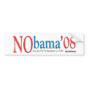 NObama White Background bumper stickers by intrepidproductions NObama White Background bumper stickers