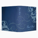 Nobel Blue Scroll Blue Guest Book Binder