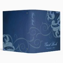 Nobel Blue Scroll Blue Guest Book Binder
