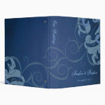 Nobel Blue Scroll Blue Wedding Binder