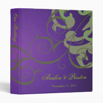 Nobel Green Scroll Purple Wedding Binder