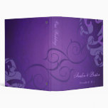Nobel Purple Scroll Purple Wedding Binder