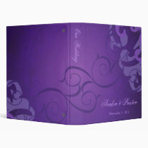 Nobel Purple Scroll Purple Wedding Binder