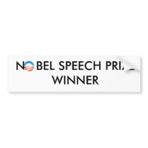 NOBEL SPEECH PRIZE WINNER BUMPER STICKER