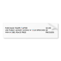 NOBEL SPEECH PRIZE WINNER BUMPER STICKER