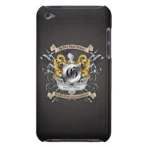 Noble by Choice Monogram Sword Crest Black Case Barely There iPod Cover
