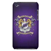 Noble by Choice Monogram Sword Crest Purple Case Case-Mate iPod Touch Case