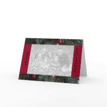 Noble Fir with Red Balls Border cards