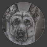 Noble - German Shepherd Dog Art Stickers