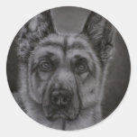 Noble - German Shepherd Dog Art Stickers
