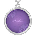 Noble Purple Scroll Purple Necklace