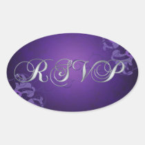 Noble Purple Scroll Purple Rsvp Sticker
