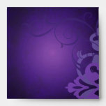 Noble Purple Scroll Purple Swirl Square Envelope