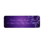 Noble Purple Texture Purple Scroll Address Labels
