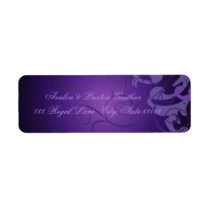 Noble Purple Texture Purple Scroll Address Labels