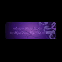 Noble Purple Texture Purple Scroll Address Labels labels