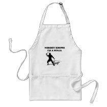 Nobody Knows I'm A Ninja aprons by jonnydowntown Nobody Knows I'm A Ninja aprons