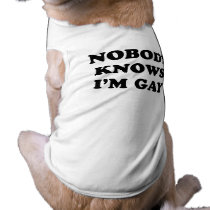 Nobody knows I'm gay T-shirt pet clothing