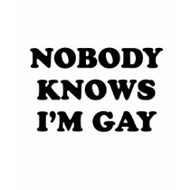 Nobody knows Im gay t-shirts