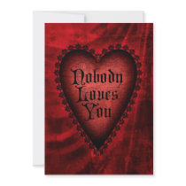 Nobody Loves You Invitation