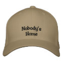 Nobody's Home Cap embroidered hats by kahmier Nobody's Home Cap embroidered hats