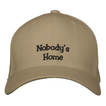 Nobody's Home Cap embroidered hats by kahmier Nobody's Home Cap embroidered hats