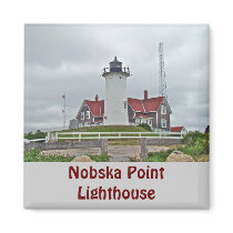 Nobska Point Lighthouse Series Fridge Magnet