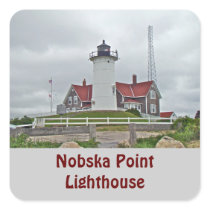 Nobska Point Lighthouse Series Square Stickers