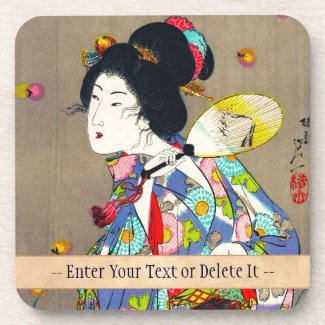 Nobukazu Yosai Favourites Of Beautiful Ladies Love Drink Coasters